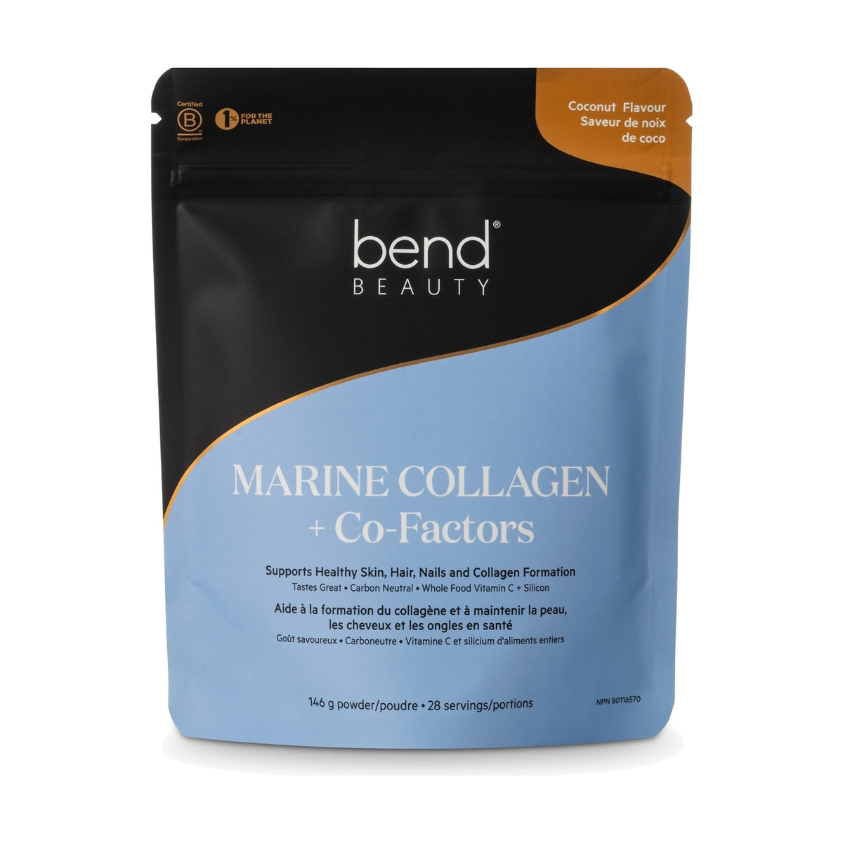 Bend Beauty Collagène Marin + Co-Facteurs Saveur Noix de Coco 146g